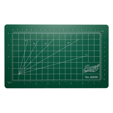 EXCEL BLADES 5 1/2" x 9" Self-Healing Cutting Mat w/ Measurement Grid, Green 12pk 60000